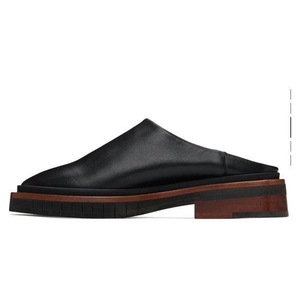 Robert Clergerie Black and Brown Mules Sleek Leather Design - Picture 7 of 8